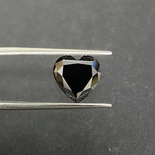 Meicsidian Wholese Price Big Size 10*10mm Black Color Heart Cut Synthetic Moisanite Gemstones with GRA Certificate tanie tanio CN(Origin) Fine GRAXXXXX Moissanite GDTC