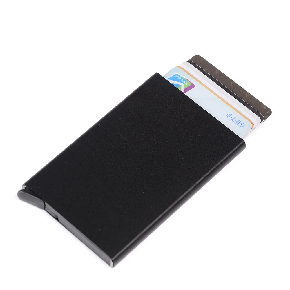 

Foreign Trade Automatic Metal Cardcase Creative Fashion Simple Business Card Holder Anti-Degaussing Cassette Aluminium Alloy Cre