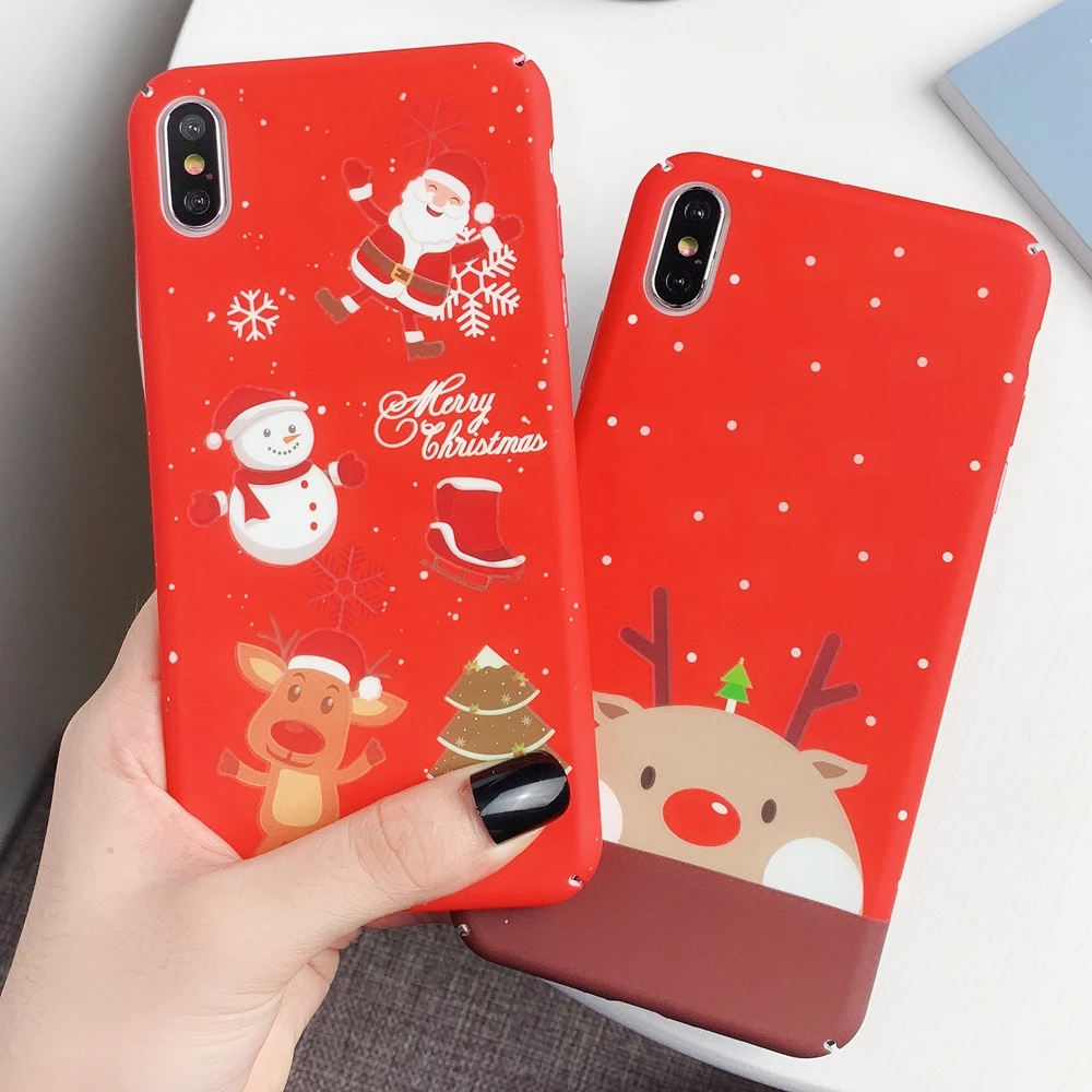 KISSCASE Snow Christmas Phone Case For iPhone XR 7 8 6 6S Plus X XS MAX New Year Luminous Cases XI 11 2019 Back Cover |