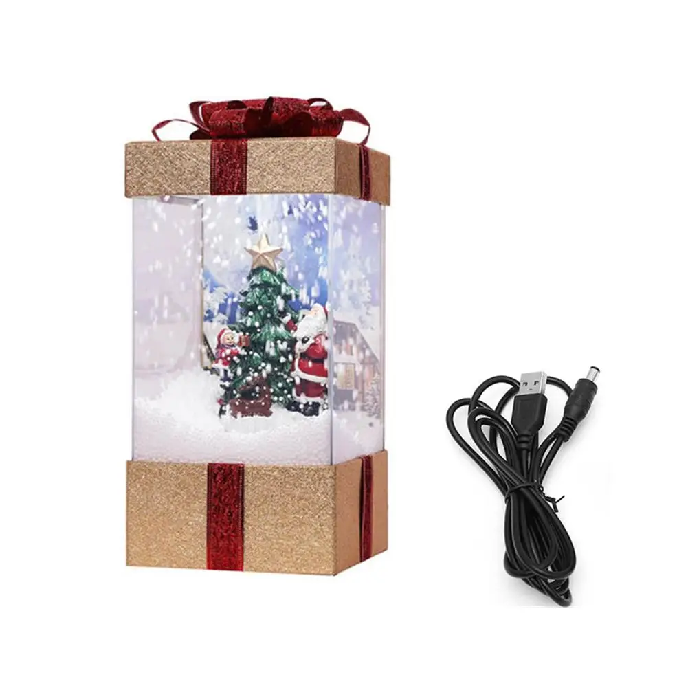 Автобусная лондонская телефонная будка светильник светодиодный ночной Светильник светящийся с рождественской музыкой батарея и питание от USB Санта Клаус для украшения дома - Испускаемый цвет: E