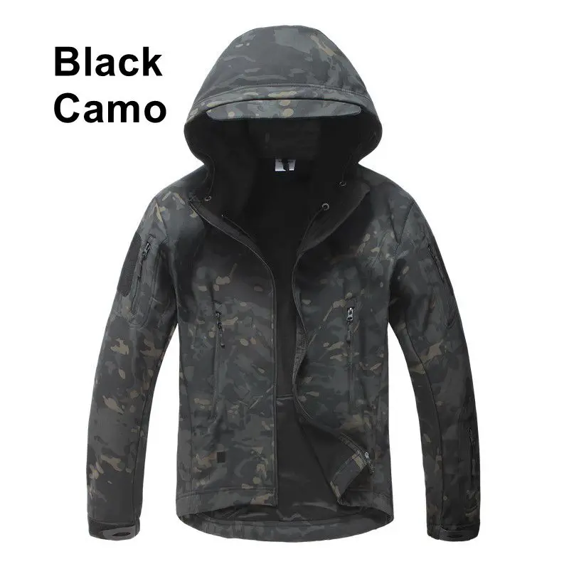 

Camo Outdoor camping Waterproof Coats Jacket Hoodie Softshell fleece Lining Jacket