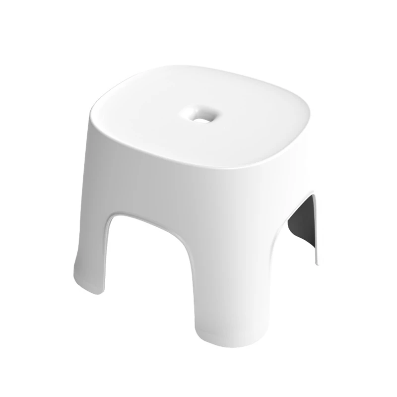 

Small Bench Anti-Skid Coffee Table Plastic Simple Stool Adult Thickening Children'S Stool For Shoes Short Stool White