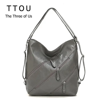 

TTOU Designer Diagonal Zipper Women Shoulder Bag Hobos Bags Fashion Quality Soft Leather Handbag Casual Fashion Bag Blosa Mujer