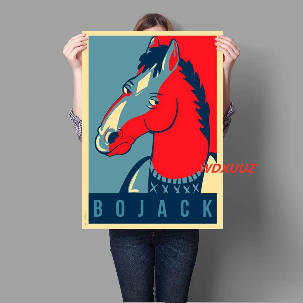 Американская Популярная комедия мультфильм BoJack всадник винтажная Акварельная картина для украшения дома Художественный Декор настенное искусство o822