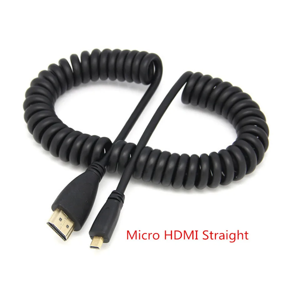 Высокоскоростной пружинный Кабель Micro/Mini HDMI к позолоченный кабель с поддержкой