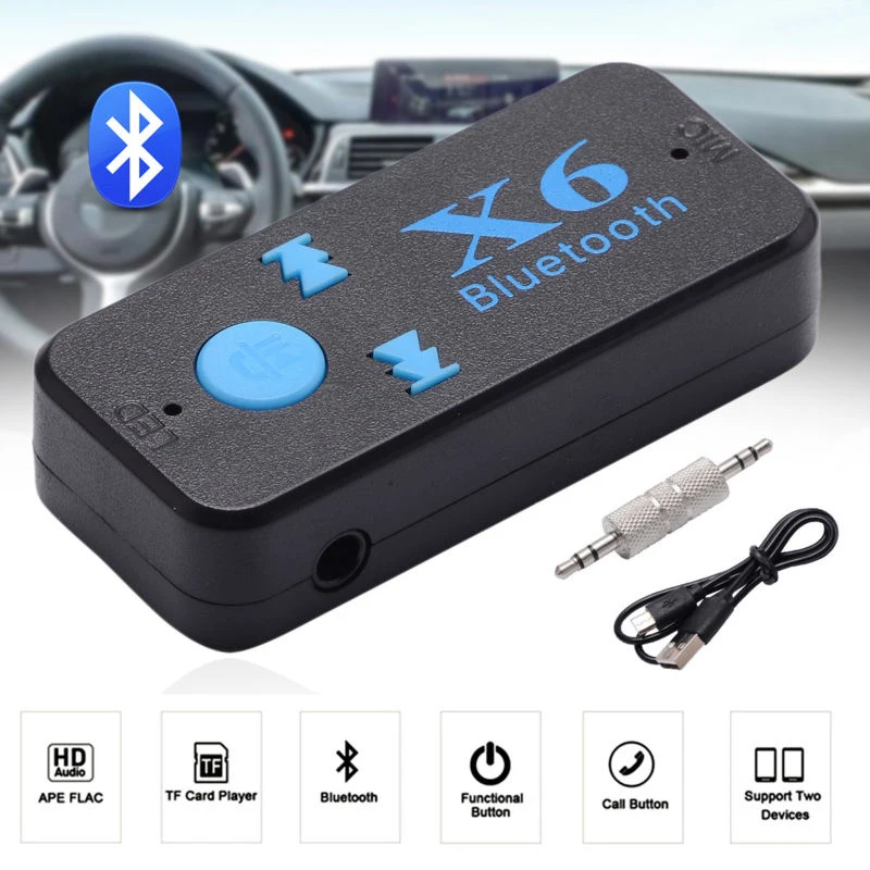 X6 беспроводной Bluetooth 3,5 мм AUX аудио стерео музыка домашний/Автомобильный приемник USB адаптер