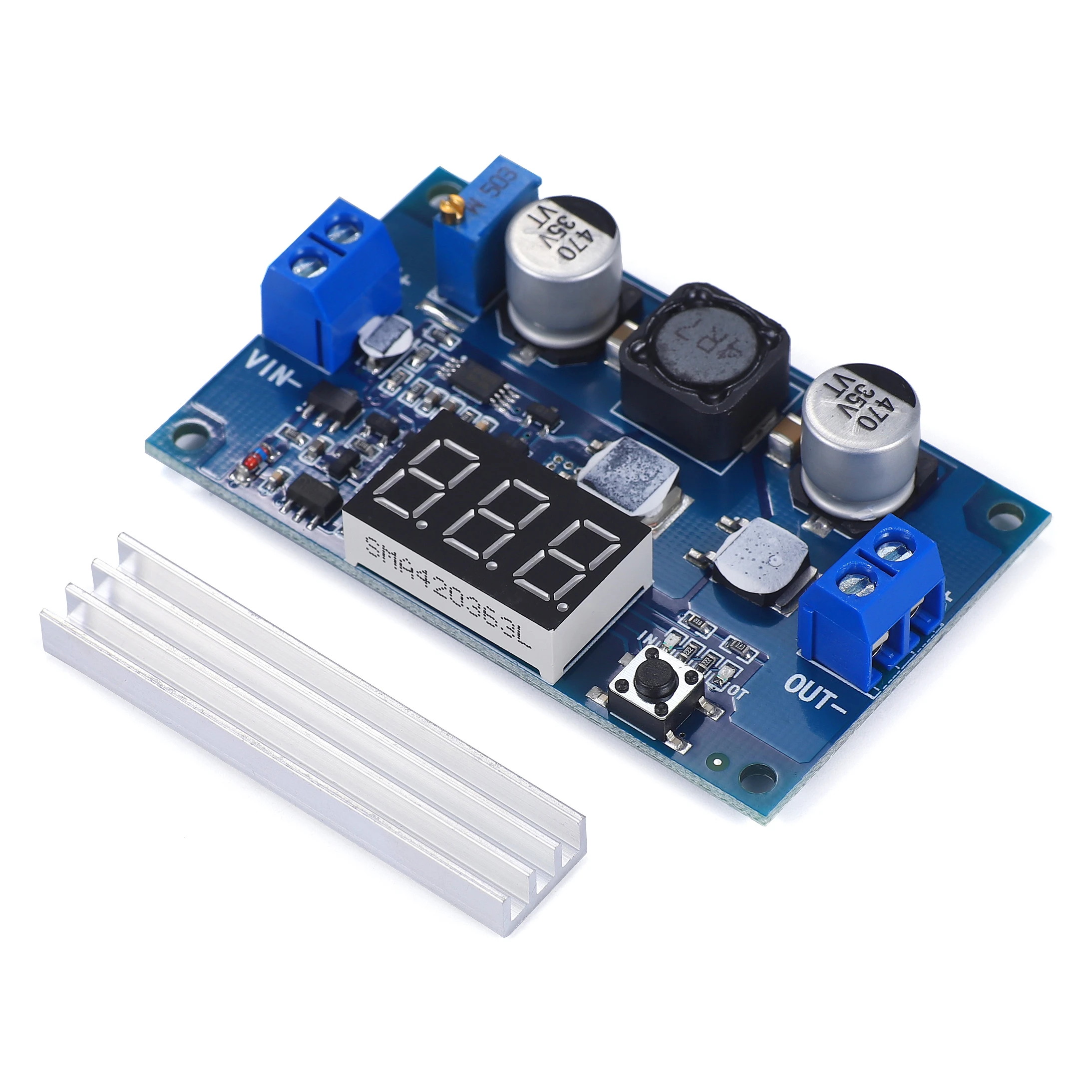 HiLetgo DC-DC Boost Converter Module 3-35V To 3.5-35V With LED Voltmeter - Step Up Voltage Regulator, 65W-100W Power