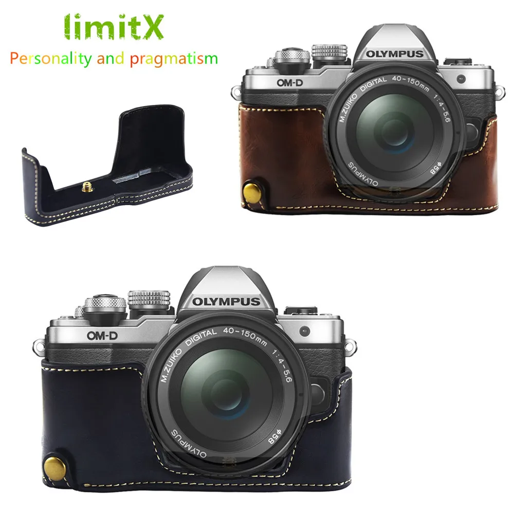 Pu Leather Case Bottom Opening Version Protective Half Body Cover Base For Olympus Omd Em10 Om D E M10 Mark Ii 2 Camera Camera Leather Covers Covers For Camerasolympus Camera Cover Aliexpress