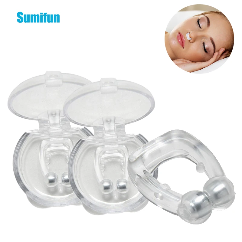 

Sumifun 2pcs Anti Snoring Nose Clip Portable Snore Stopper Device Sleep Aid for Man and Women Health Care