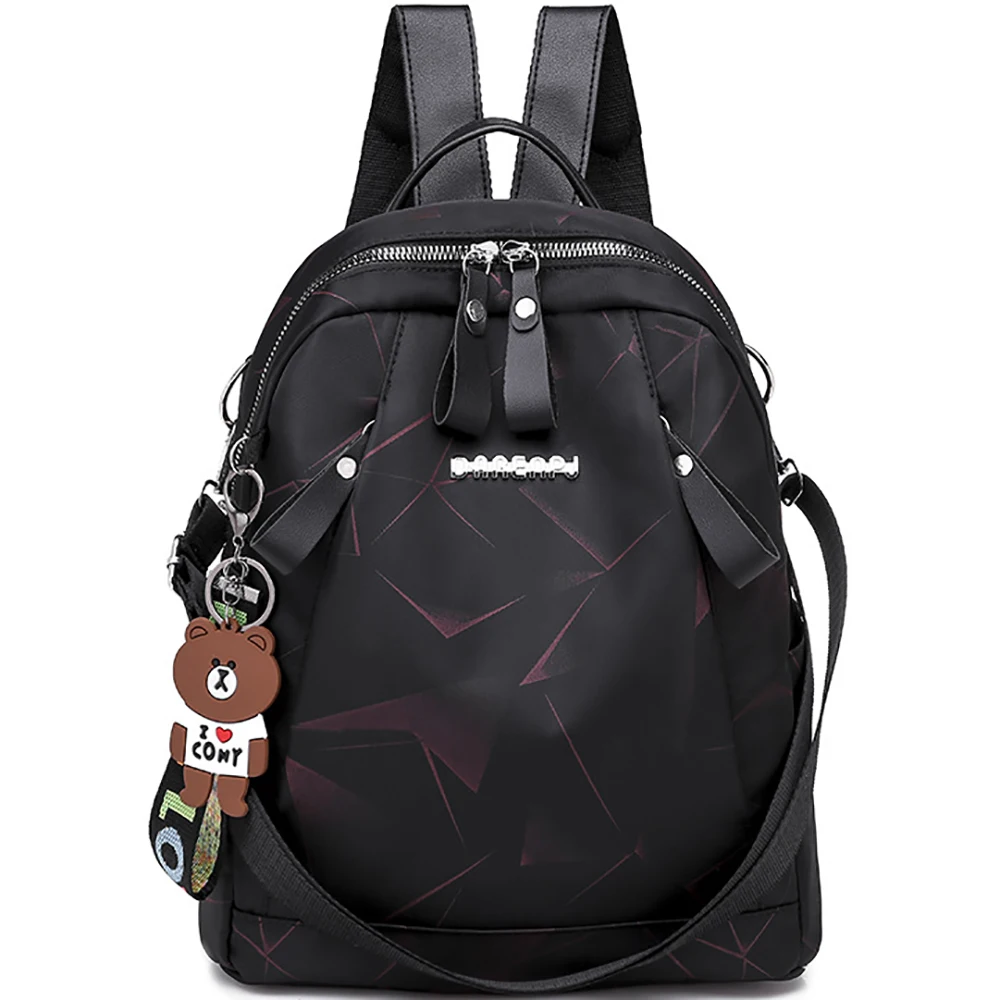 Backpacks Women Oxford Geometric Patterns Printed Female Casual Shoulder Bags Ladies Luxury Designer Waterproof Travel Bag 2021