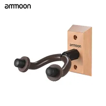 Ammoon-colgador de guitarra GH-01, soporte de madera con gancho de montaje en pared, guardián de guitarra acústica para guitarra eléctrica, bajo, ukelele