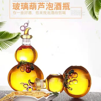 

Creative wine bottle gourd glass wine bottle wine cylinder handmade luxury craft wine container