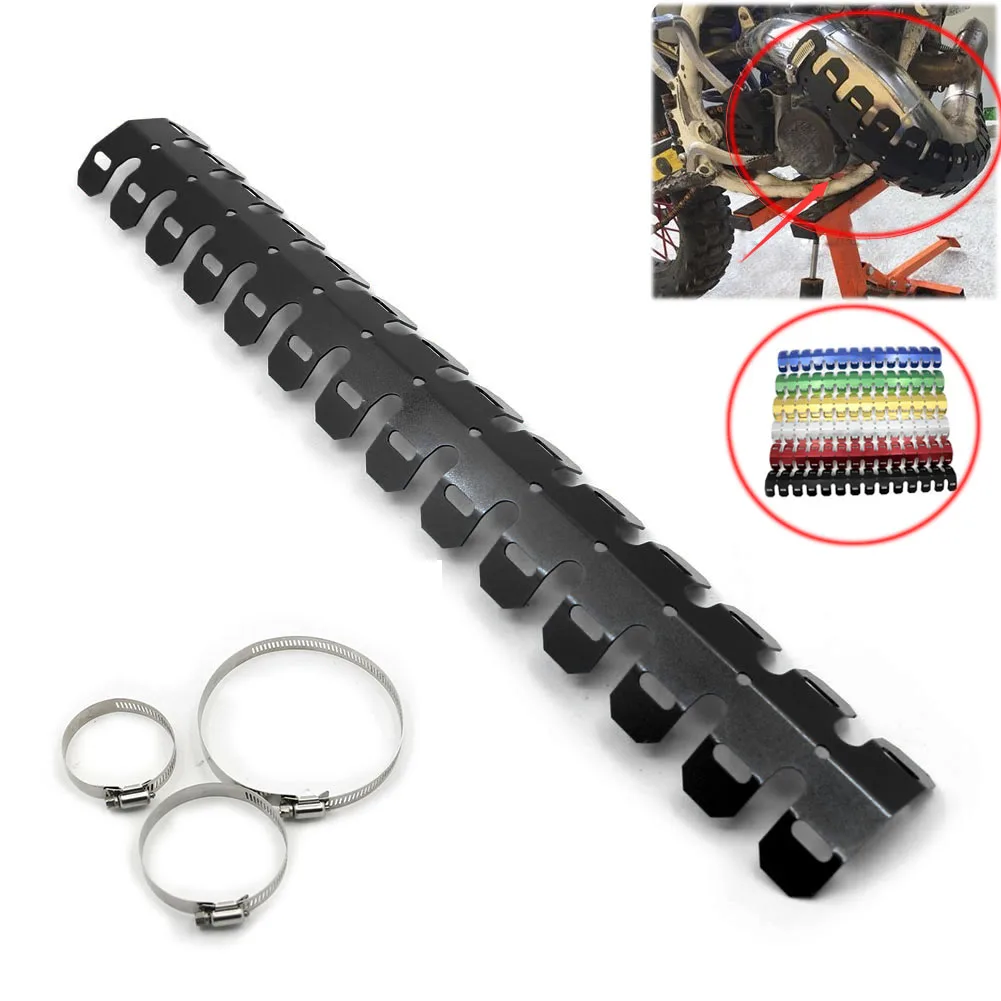 

Motorcycle Exhaust Muffler Pipe Protection Heat Shield Cover Guard Aluminum For ktm exc honda crf 230 dirt bike motocross Orange