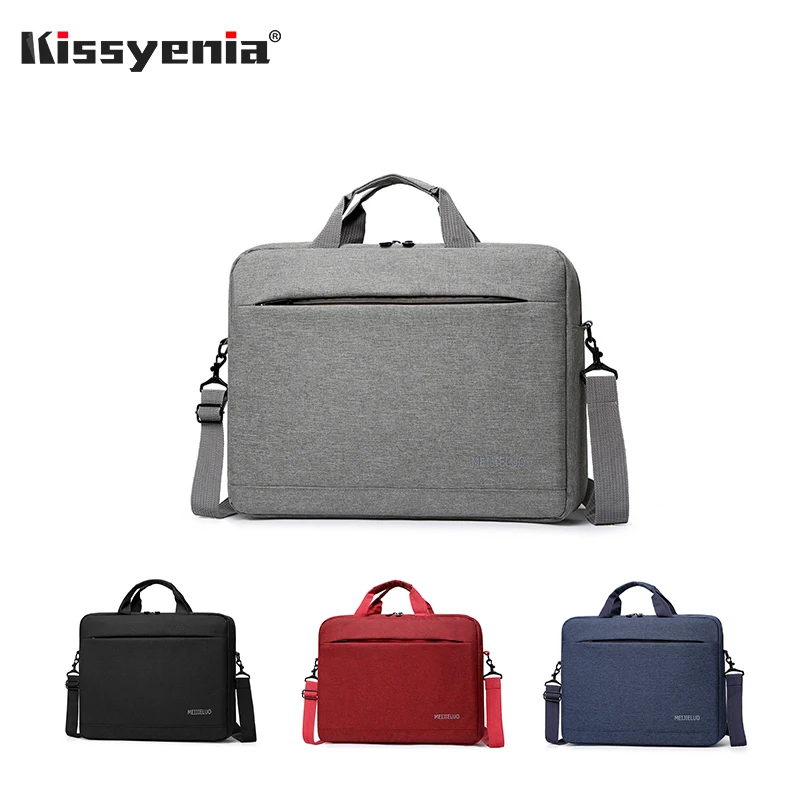 Kissyenia 14 дюймов портфель для ноутбука для мужчин сплошной цвет простой дизайн внутренняя сумка для Macbook путешествия бизнес портфель человек KS1346