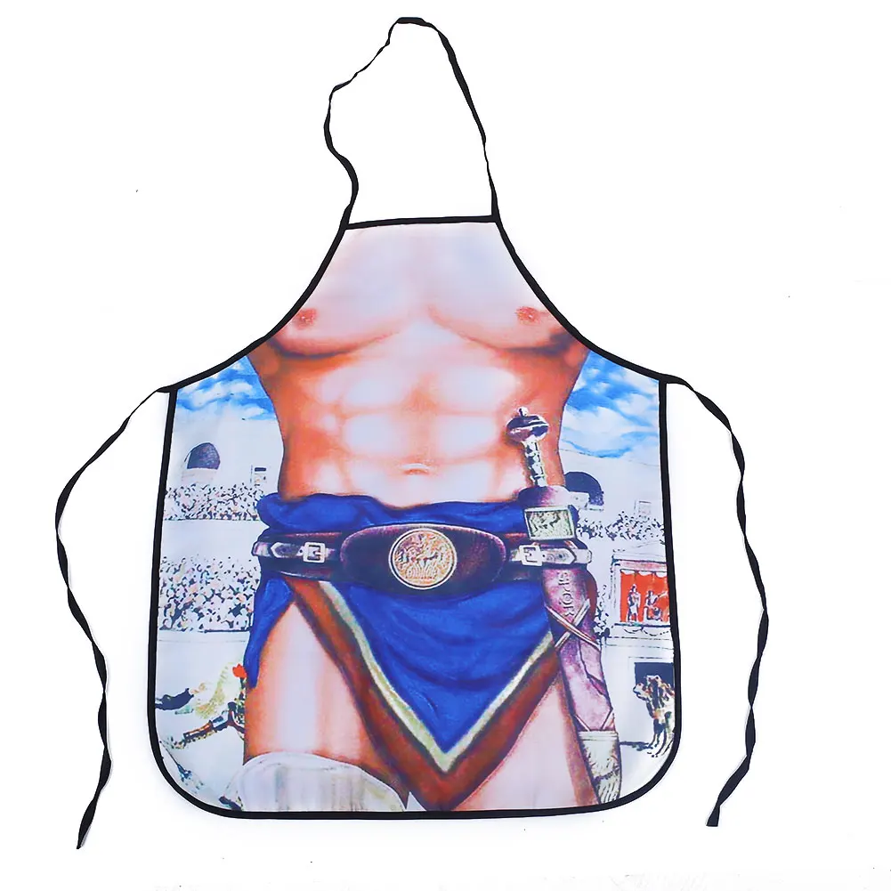 Militant Samurai Aprons Polyester Home Colorful Cleaning Protection Men Kitchen Suppliy Funny Oilproof Waterproof Cooking - Цвет: Militant Samurai