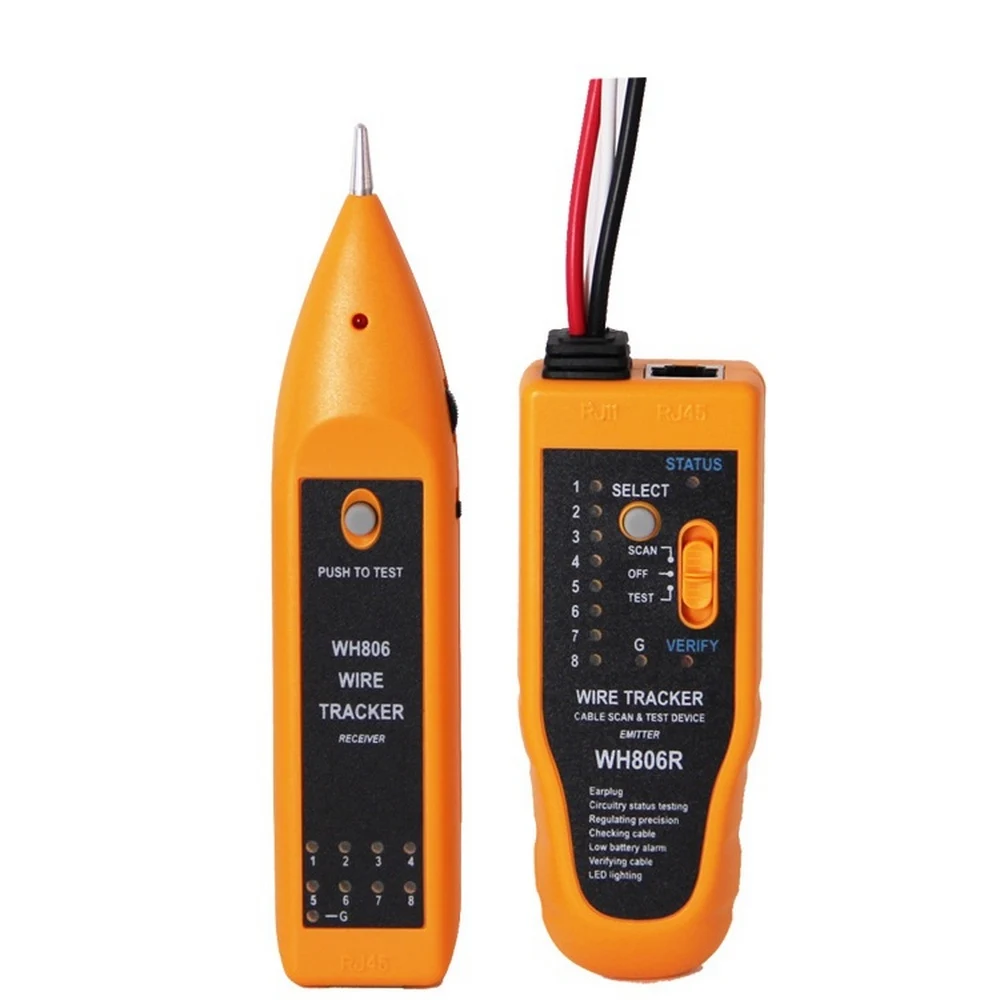 Профессиональный WH806R телефон провода трекер LAN Сетевой кабель тестер для UTP STP RJ45