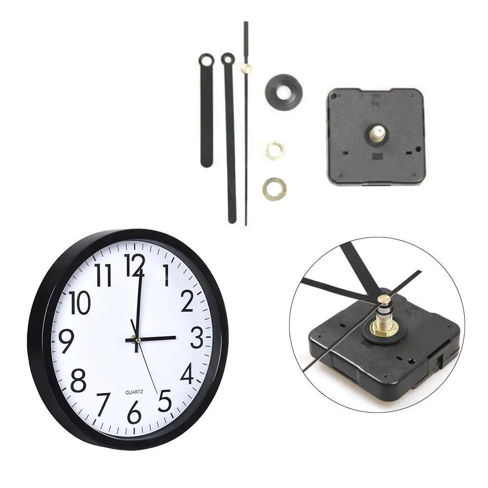 DIY Wall Quartz Clock Silent Large Movement Mechanism Hands Kit Tool Hook Replacement Repair