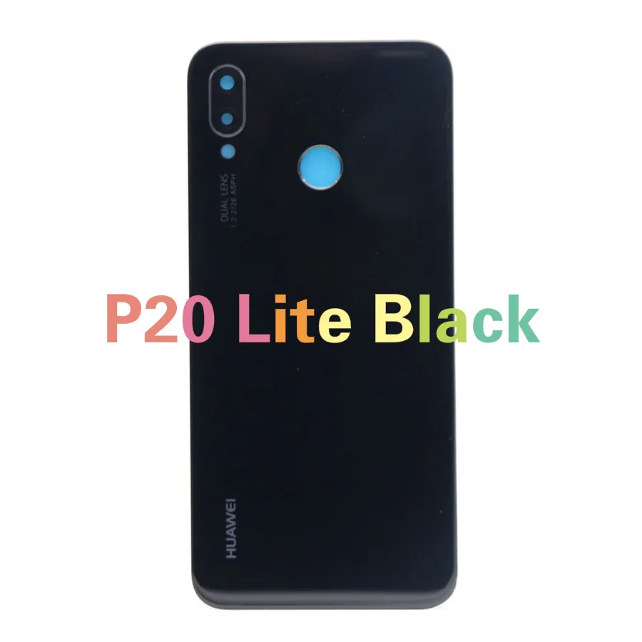 Для huawei P20 Pro крышка батареи Задняя стеклянная Задняя Дверь Корпус чехол панель+ объектив камеры для huawei P20 Lite крышка батареи Nova 3e