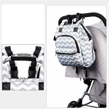

Mummy Baby Diaper Bag Multi Function Nylon Backpack for Maternity Moms Travel Large Bag with Polyester Strap 14.57x12.6x7.87''