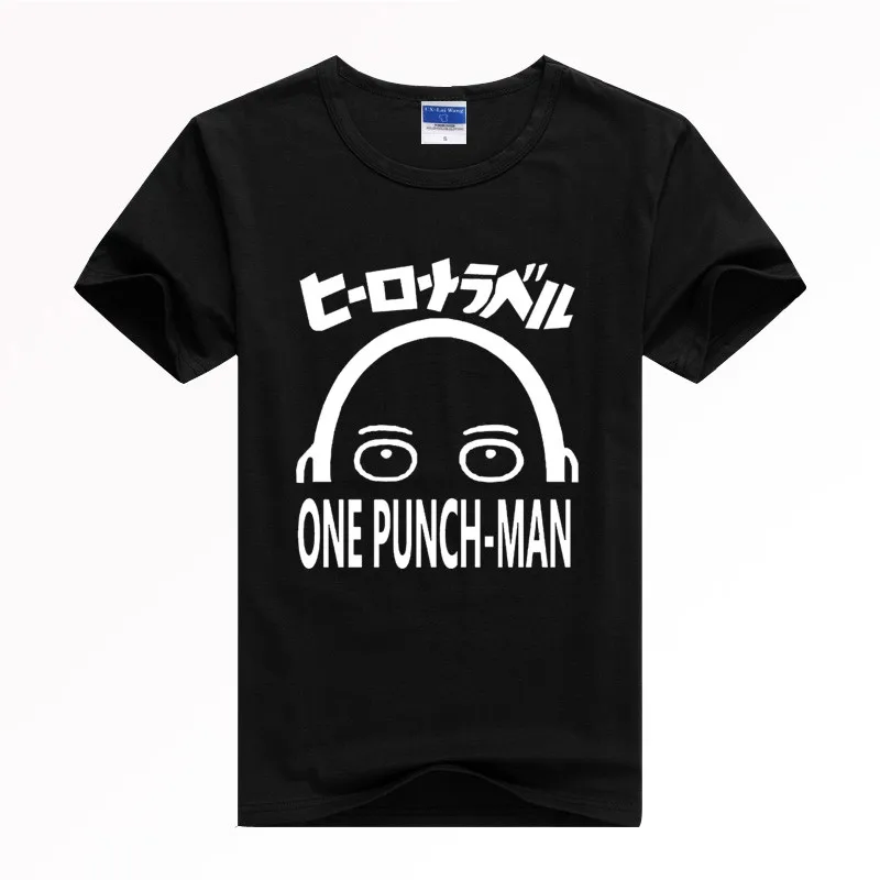 Аниме One Punch Man футболка с Короткими Рукавами Летняя хлопковая Футболка Oppai для