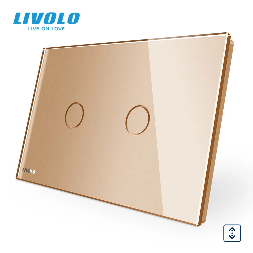 Livolo US standard Crystal Glass Panel Curtain