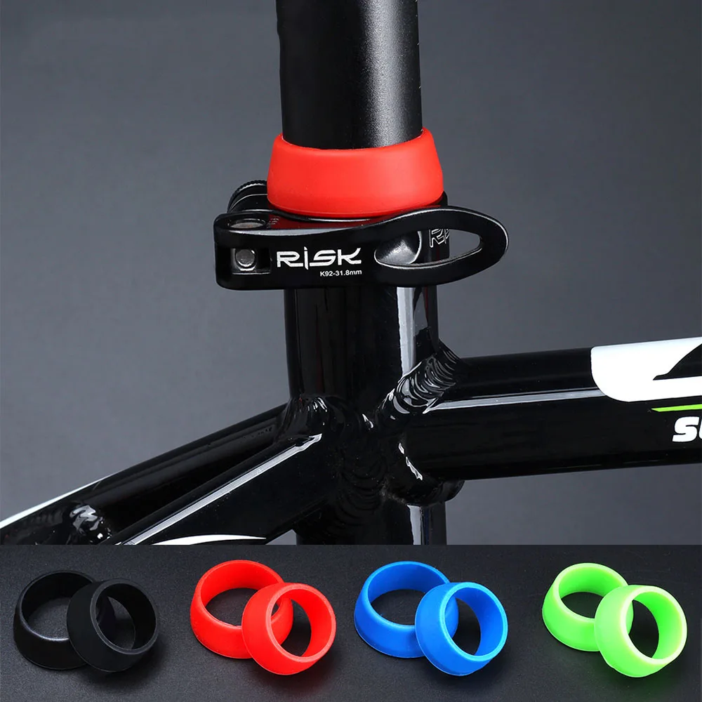Bike Seatpost Clamp Bike Seatpost Bike Bicycle Seat Post Silicone Rubber Ring Dust Cover Seatposts Clamps Cover Seat Post Ring Cycling Bicycle Parts