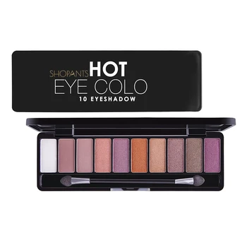 

SHOPANTS Makeup Eyeshadow Pallete makeup brushes 10 Color Shimmer Pigmented Eye Shadow Palette Make up Palette maquillage