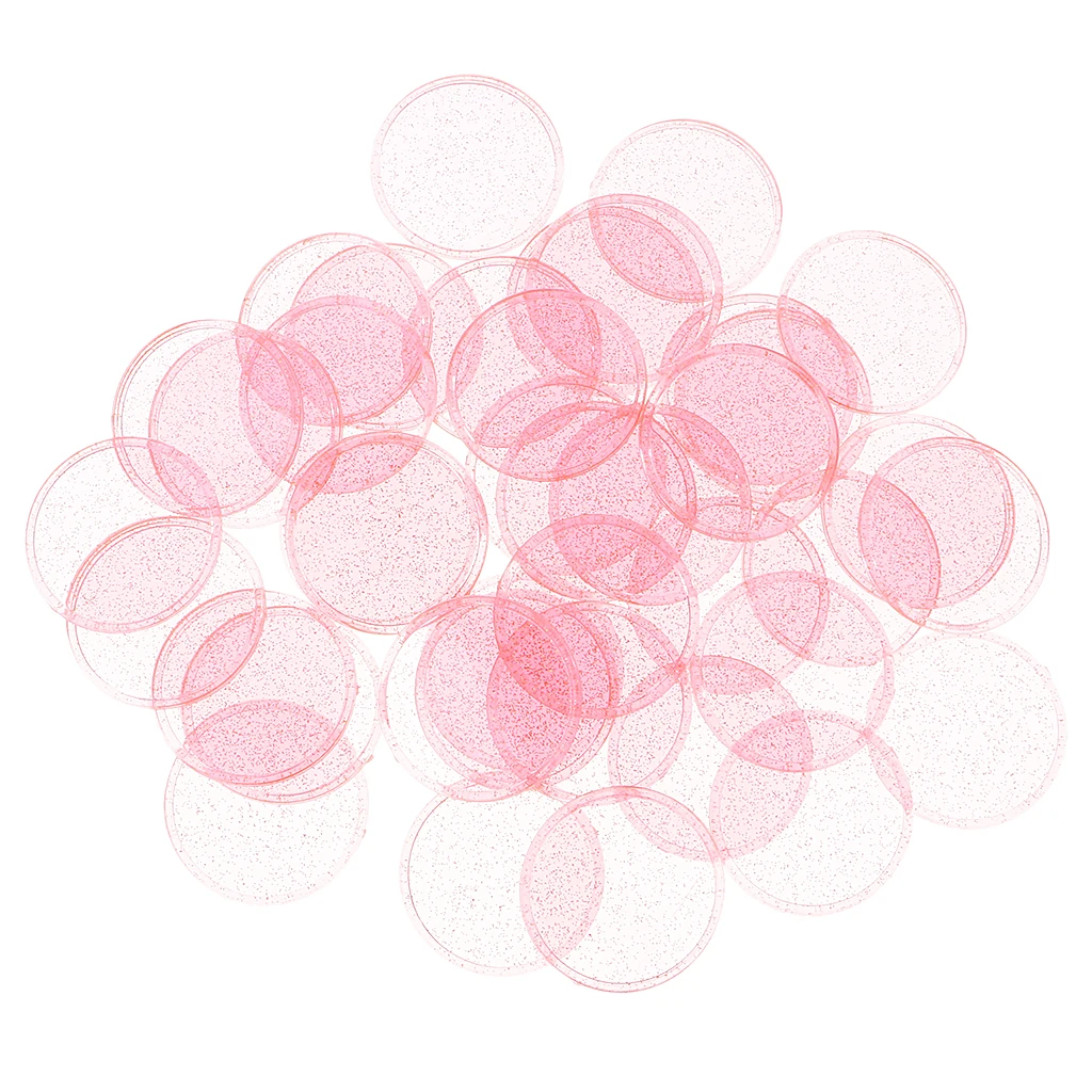 40 Pieces Plastic Count Bingo Chips Markers for Bingo Game Cards