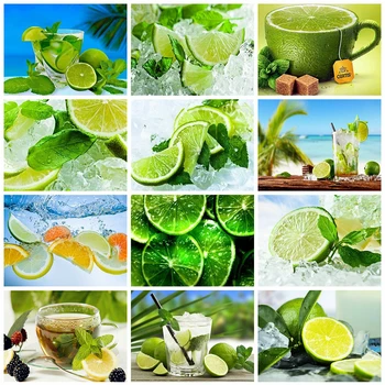 

Evershine 5D DIY Diamond Painting Lemon Full Square Diamond Mosaic Fruit Cross Stitch Pictures Of Rhinestones Embroidery Crafts