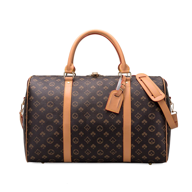 

2020 Fashion Men and Women Travel Tote Bag Cow Leather Printing Handbags Large Capacity Shoulder Bag Louis Vuitton Luxury Bags