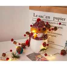 

LED copper wire lights Christmas pine cone lights string pine needles decoration small mulberry creative decorative lights