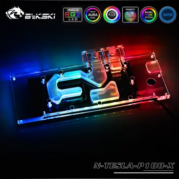 

Bykski Full Coverage GPU Water Block For VGA TELSA P100 Graphics Card AURA SYNC N-TESLA-P100-X