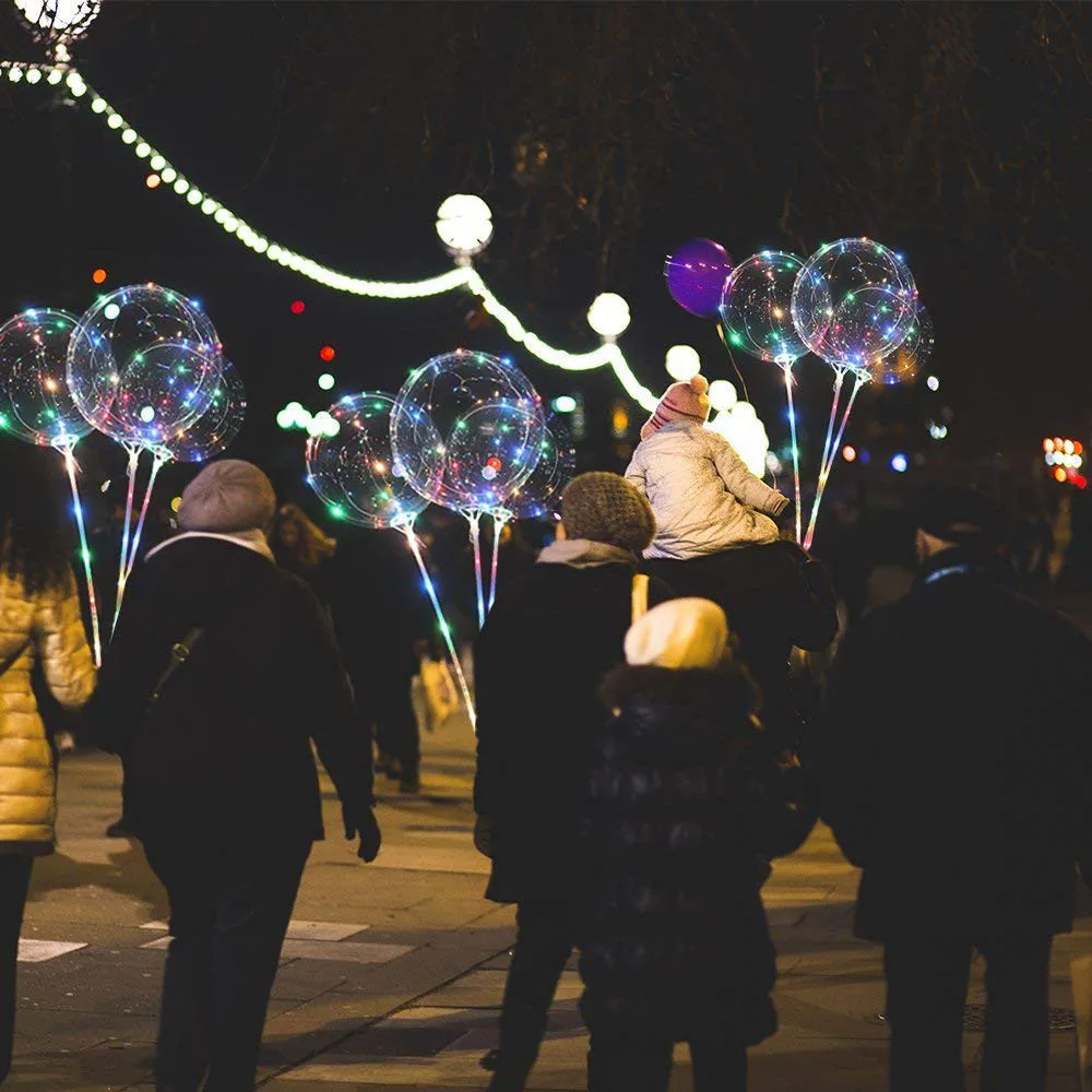 Многоразовые светящиеся светодиодные воздушные шары вечерние свадебные прозрачные декоративные пузырьки для домашнего фестиваля Mall парк развлечений наружные орнаменты