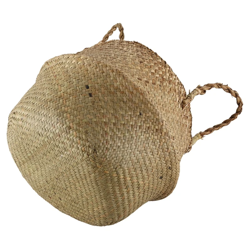 Seagrass плетеная корзина из ротанга Складной Подвесной цветочный горшок плантатор тканый грязный Прачечная Корзина домашнее хранилище корзина размер декора