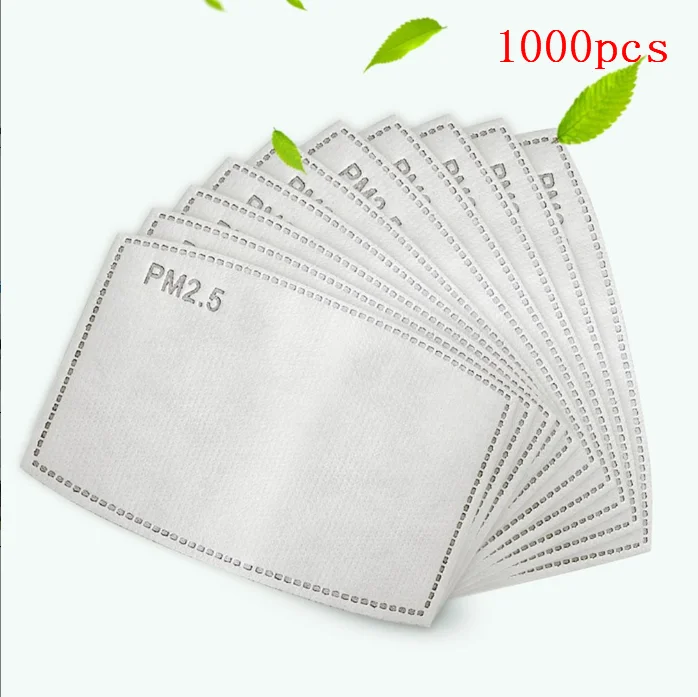 

1000pcs Mask Pads Disposable Melt-Blown Cloth Mask Gasket Replacement Non-Woven Dust Pad Three Layers Protective New