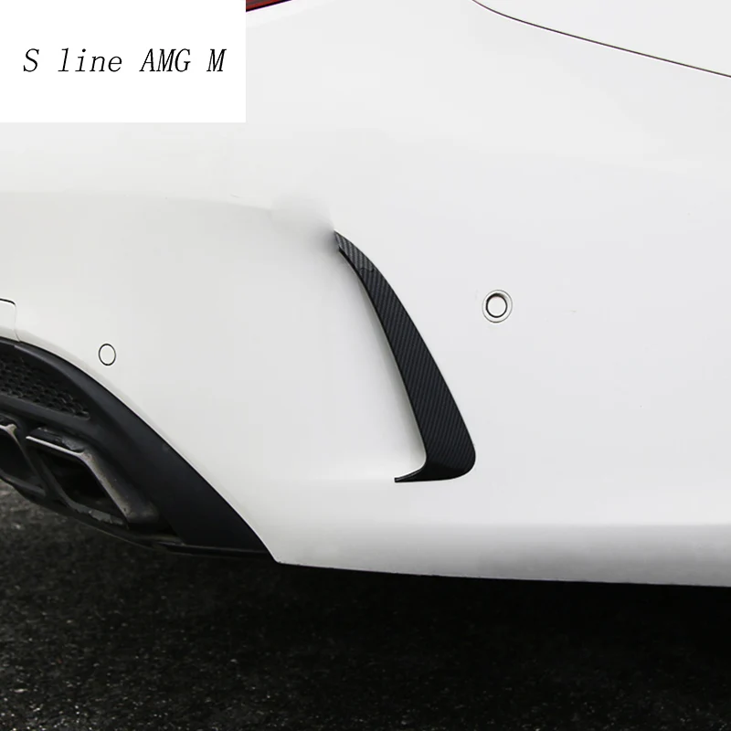 Car styling Carbon fiber Rear Side Mirror body Fog light Sticker Cover Trim For Mercedes Benz C Class W205 C180 C200 Accessories