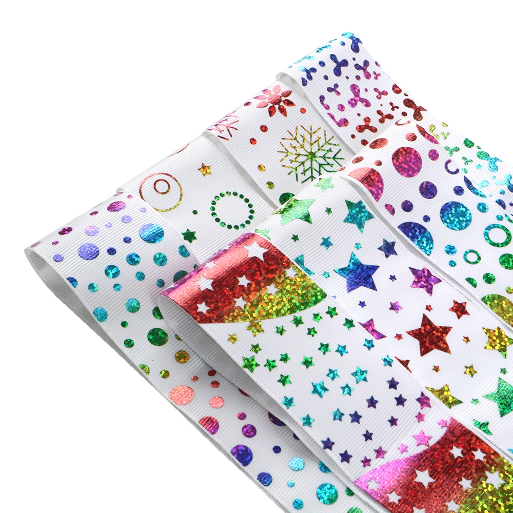 

David accessories 38mm Christmas Laser Grosgrain Ribbon, DIY Handmade Materials, Wedding Gift Wrap Gift Giving,50Yc7837