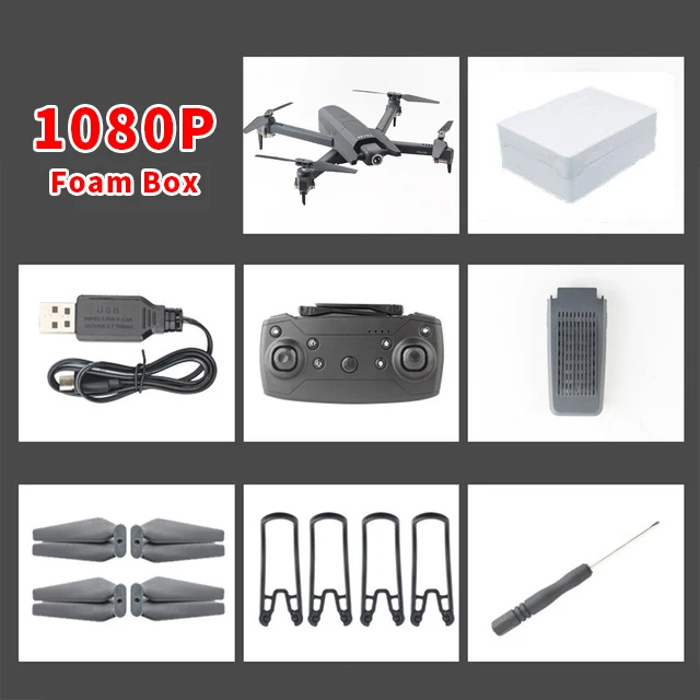 SEALANDAIR Дрон 4K 16MP пикселей FPV wifi RC Квадрокоптер в реальном времени видео оптический поток складной Дрон камера HD Квадрокоптер игрушка - Цвет: 1080P Foam Box