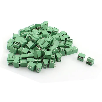 

100 pieces 2 Poles PCB Screw Terminal Block Connector DG126 Green