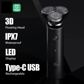 

Xiaomi Mijia Electric Shaver S500 IPX7 Waterproof Men Razor 3 Head Dry Wet Dual Blade Comfy Clean With LED Display Beard Trimmer
