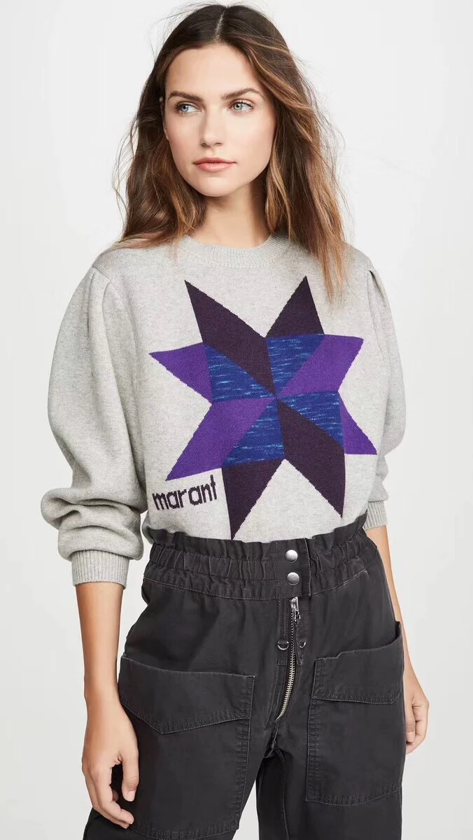 Осень и зима геометрический узор женский свободный свитер пуловер