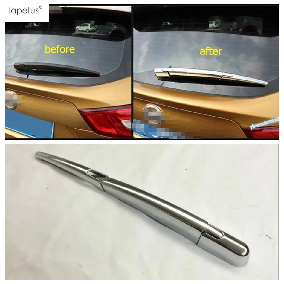 Аксессуары Lapetus для Nissan Qashqai J11 2014 - 2020 хромированная накладка на заднее лобовое