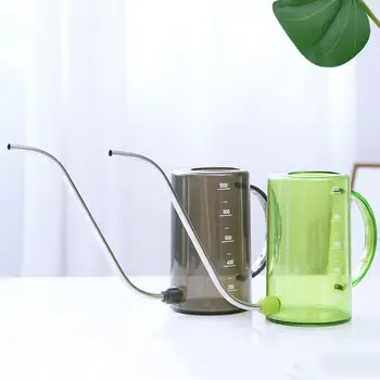 

Stainless Steel Long Mouth Watering Can Home Gardening Tools Green Plant Pot Watering Can Fertilization Pot Supply