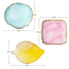 1PC Round Resin Agate Stone Nail Color Palette Gel Polish Pallet Mixing Drawing Paint Plate Pad Manicure Nail Art Display Shelf ► Photo 2/6