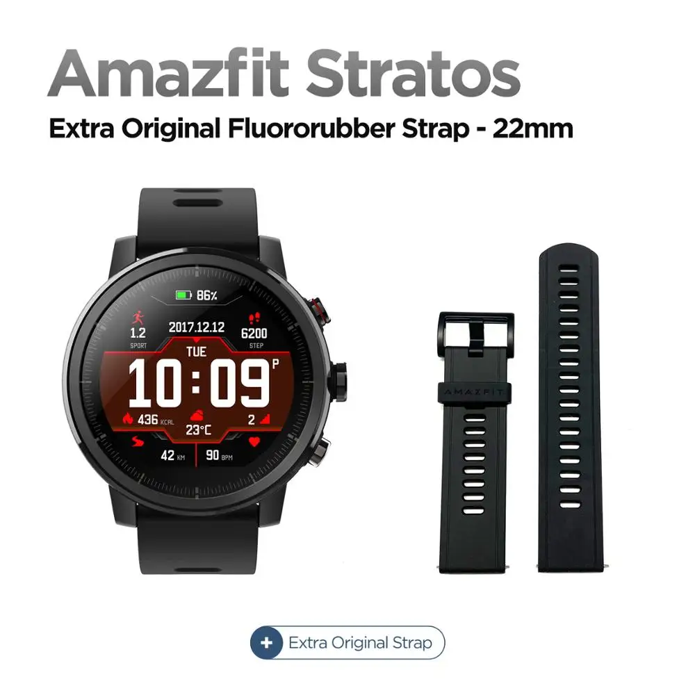 Máquina reacondicionada Amazfit Stratos 3 Smart Watch Men GPS 5ATM Music  Dual Mode 14 Days Smartwatch reloj hombre relogio masculino - AliExpress