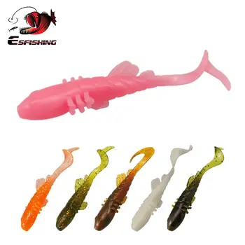 

KESFISHING 2019 New Fishing Lures Soft Plastic Baits Slim Single Tail 70mm 2.5g 10pcs Soft Lure Leurre Souple Silicone Bait