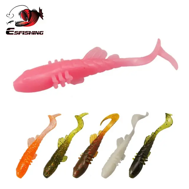 US $3.89 KESFISHING 2019 New Fishing Lures Soft Plastic Baits Slim Single Tail 70mm 25g 10pcs Soft Lure Leu
