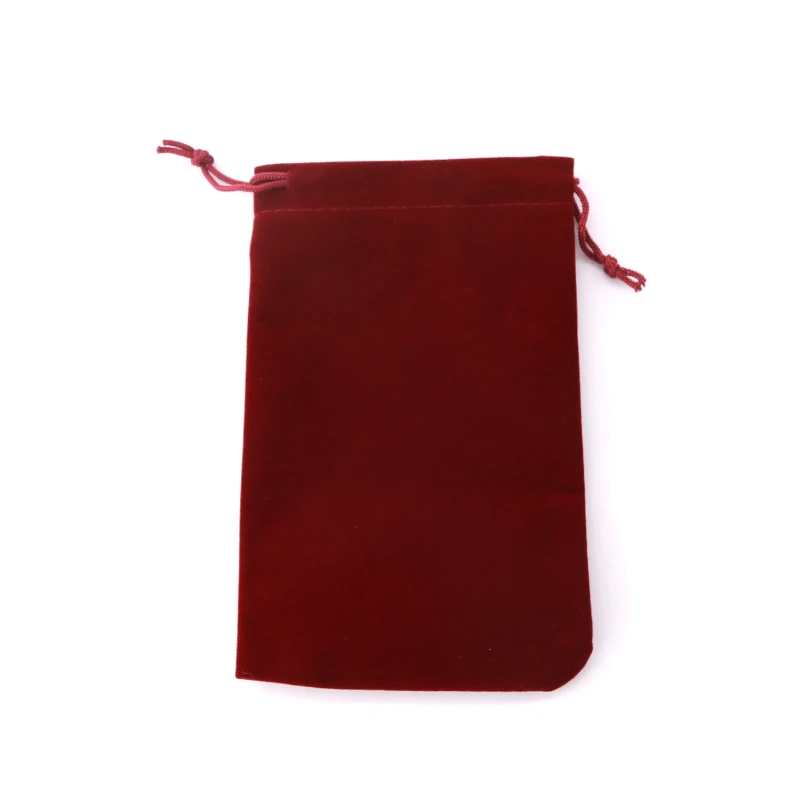 Dark Red 10 шт 10*16 см бархатная сумка с мешочком для украшений рождественские свадебные подарочные сумки и мешочки с бархатными сумками - Цвет: Dark Red