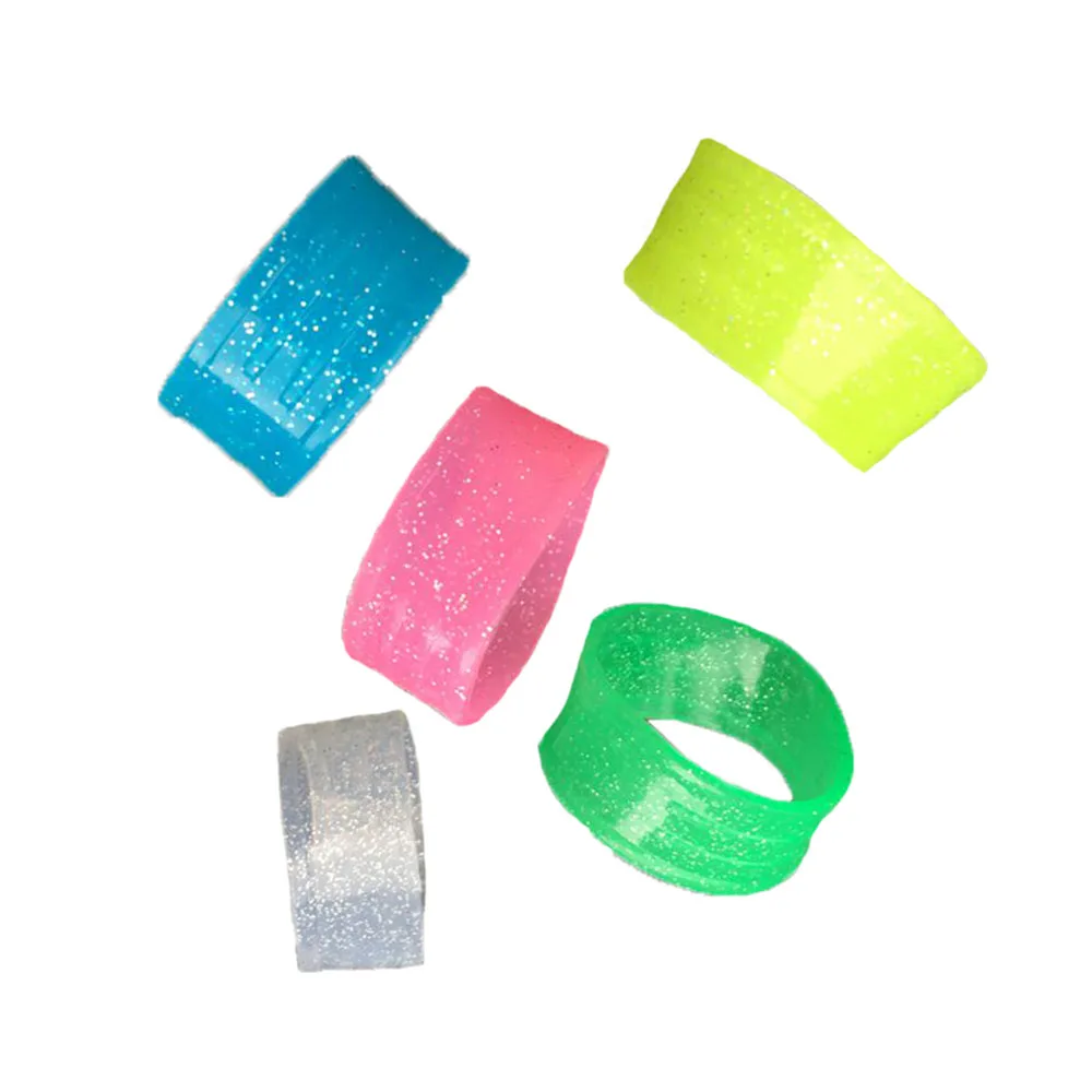 5 pcs tennis racket handles's silicone ring fluorescence color Fixed tennis overgrips random colors