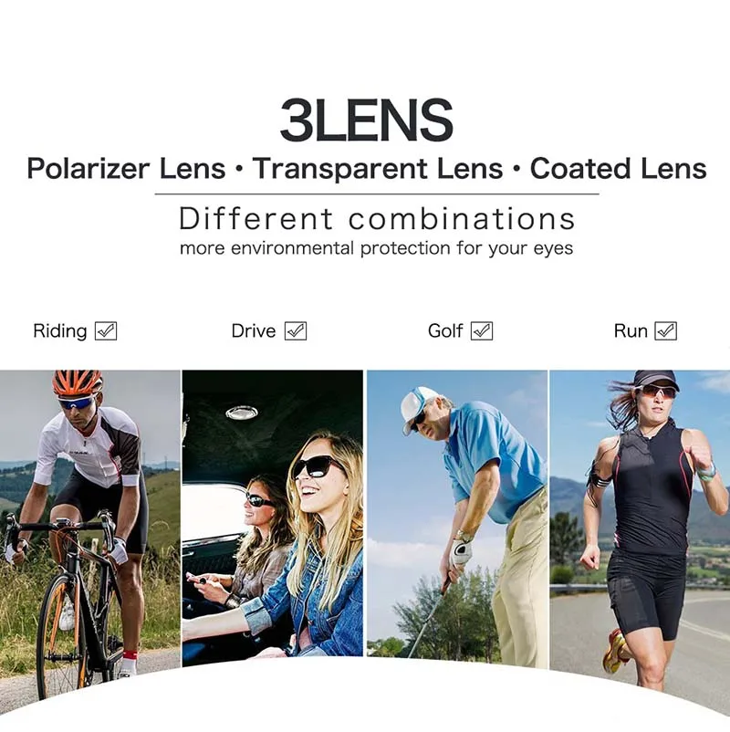 Professional Polarized Photochromic Cycling Glasses men Bike Goggles Sports Bicycle Sunglasses UV 400 With 3lens cycling eyewear